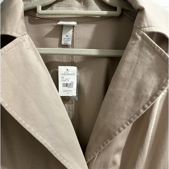 Venezia Lane Bryant Coat Jacket Tan Khaki Career Size 18 NEW - Picture 2 of 16